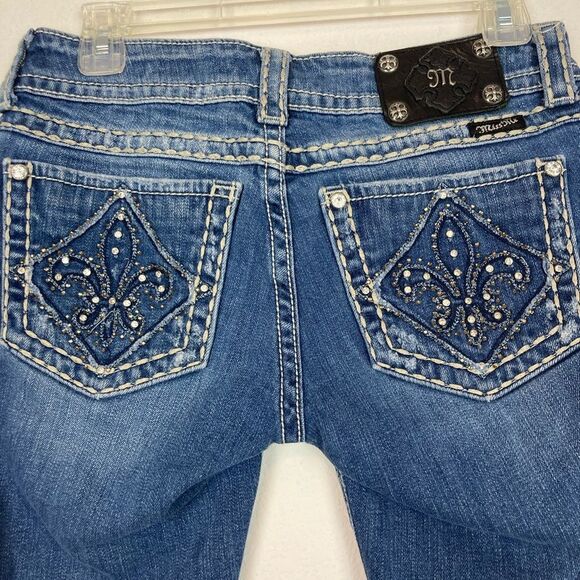 Miss Me Jorts with Blinged Out Pockets - Picture 5 of 13